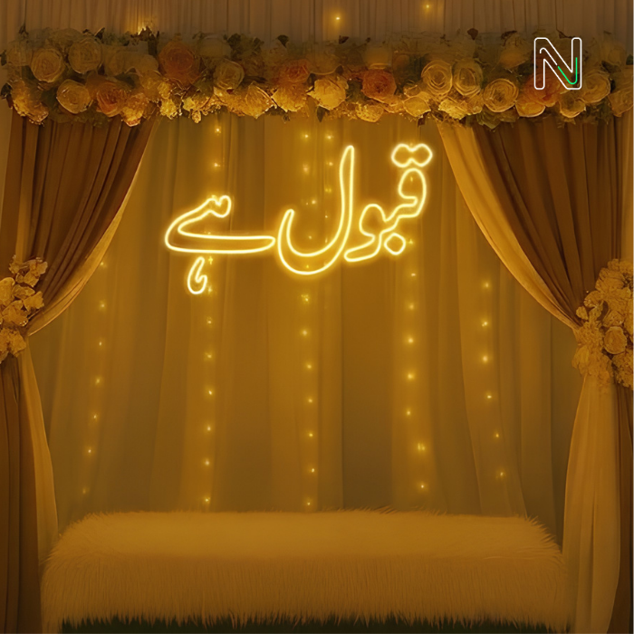 qabool hai neon sign