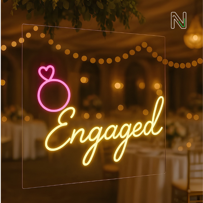 Engaged neon sign