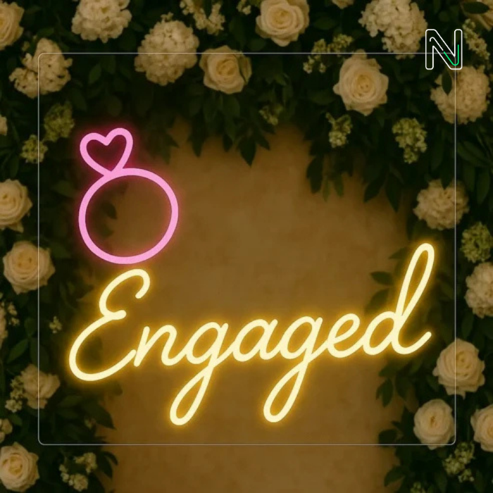 Engaged neon sign