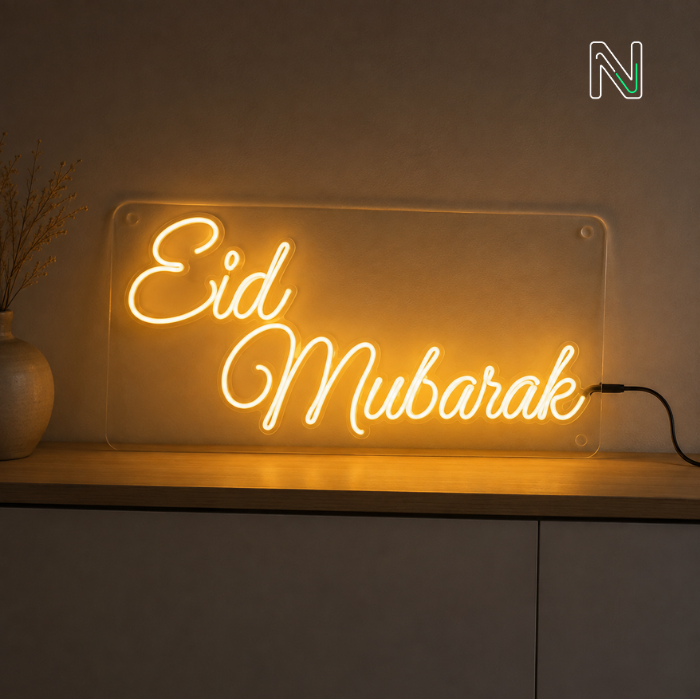 Eid mubarakh neon sign