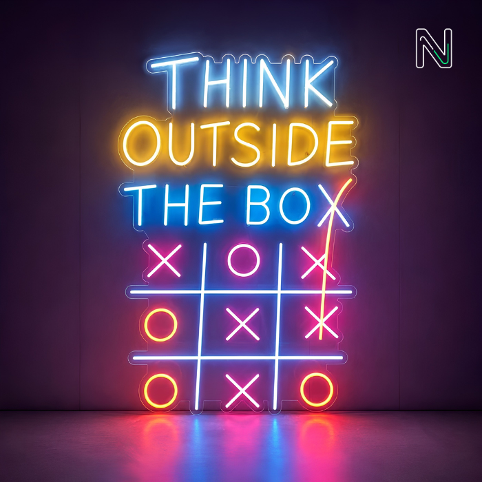 Think Outside The Box Neon Sign