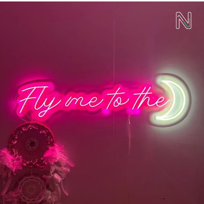 Fly Me To The Moon Neon Sign