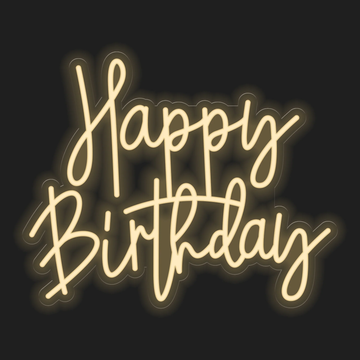 Happy Birthday Neon Sign