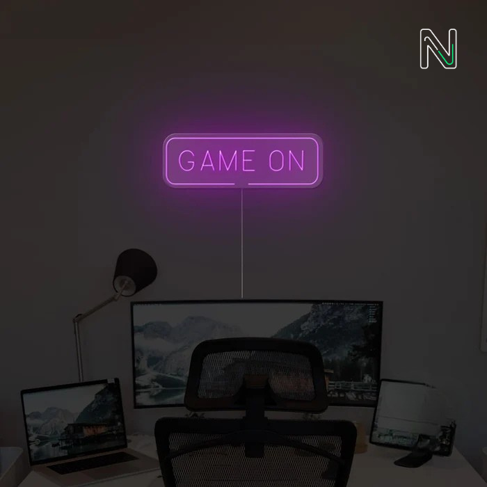 game on neon sign