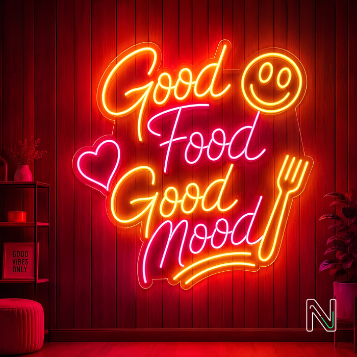 Good Food Good Mood Neon Sign