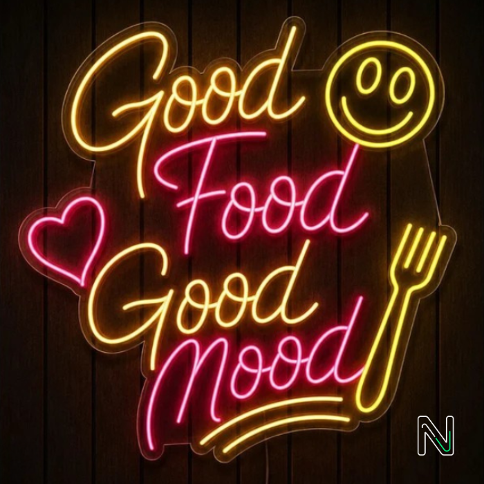 Good Food Good Mood Neon Sign