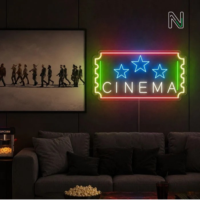 Cinema Ticket Neon Sign