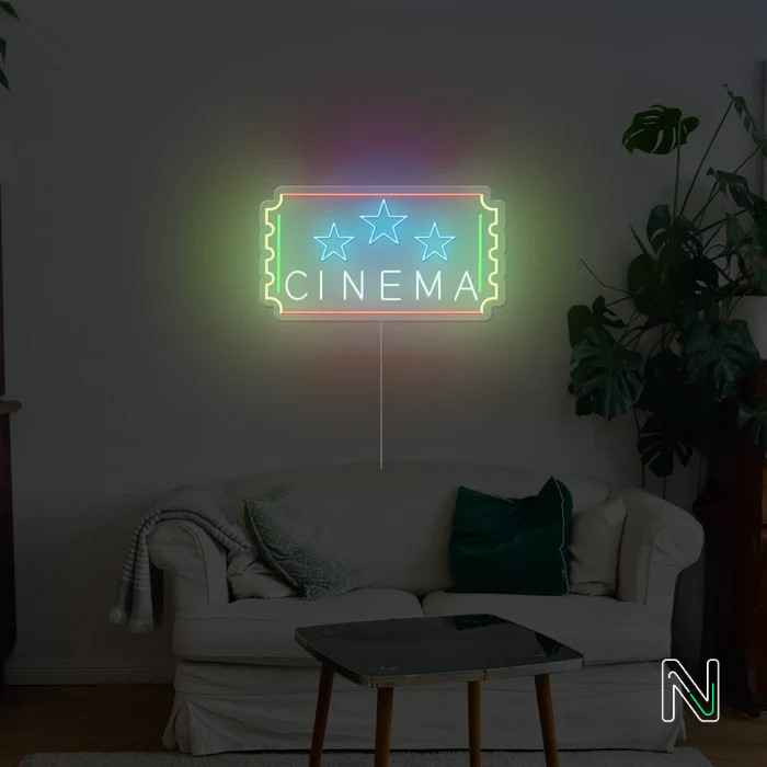 Cinema Ticket Neon Sign